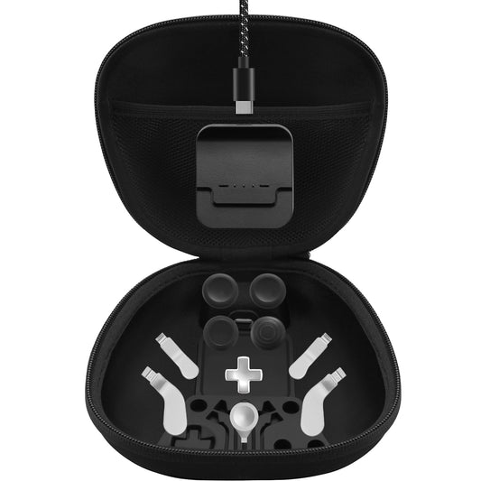 Complete Component Pack for Xbox Elite Controller Series 2 - Accessories Include Carrying Case  Charging Dock  4 Thumbsticks  4 Paddles  1 D-pad  Charging Cable  and Adjustment Tool(Silver)
