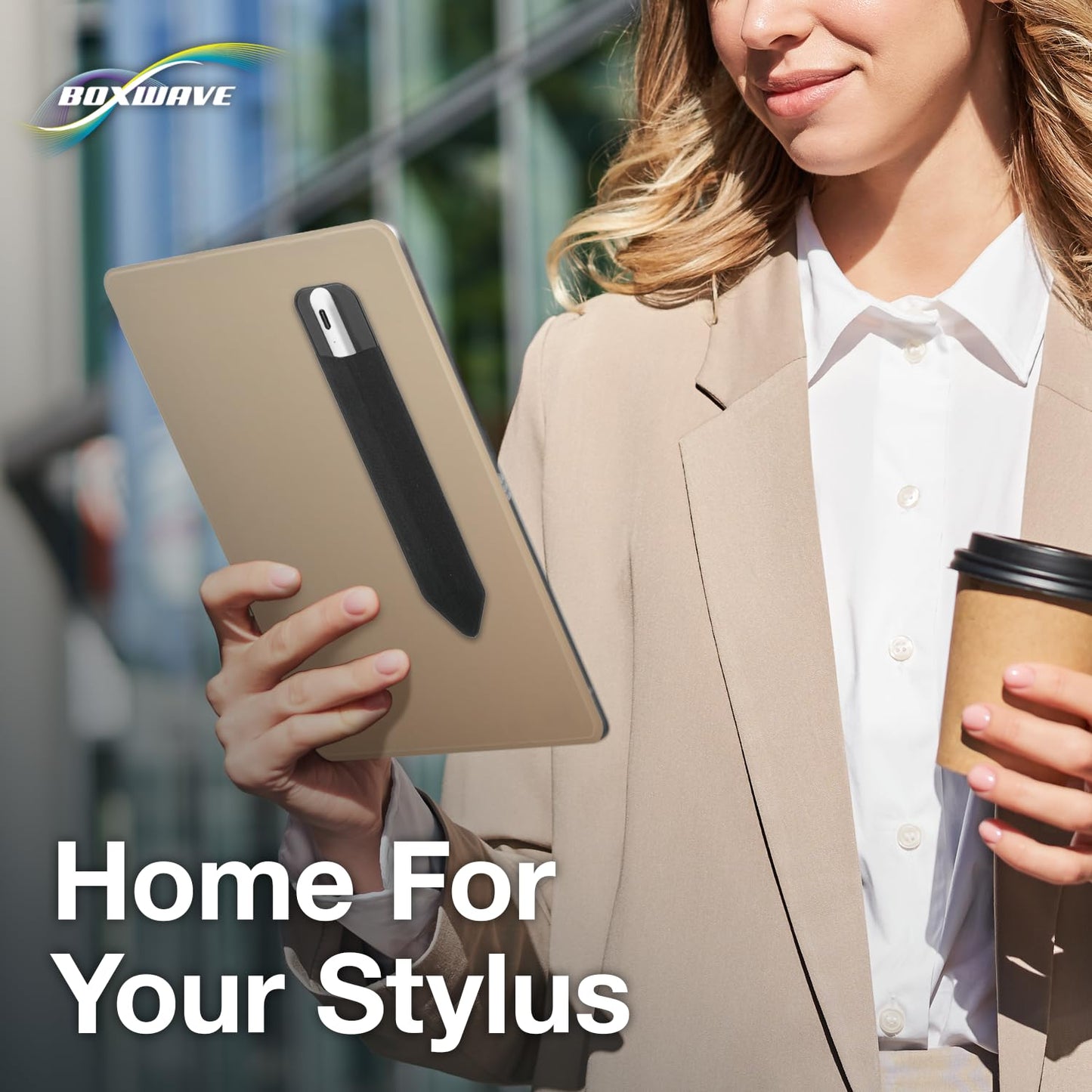 BOXWAVE Stylus Pouch for Nintendo Switch - Self-Adhesive Holder, Jet Black, Model bw-1902-14789-11639