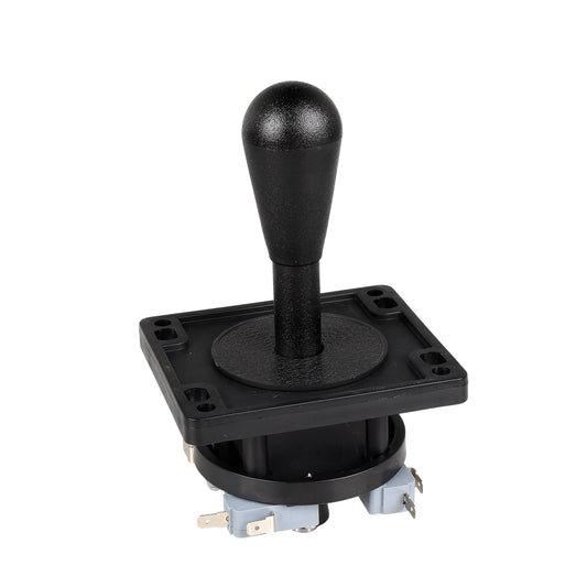 EG STARTS American Style Arcade Competition 2Pin Joystick BLACK Switchable From 8 Ways Operation  Elliptical Black Handle  Precision 8-Way 187 (4.8mm) terminal