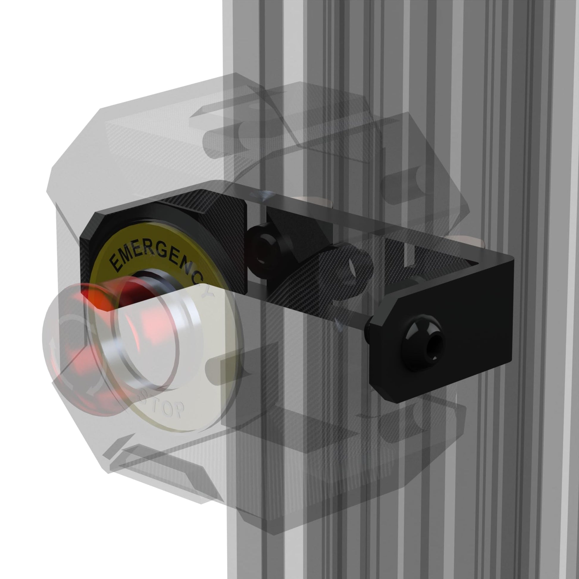 Fanatec Emergency Stop Mount - Compatible with Podium Kill Switch - Includes All Mounting Hardware - USA-Made Sim Racing Rig Bra