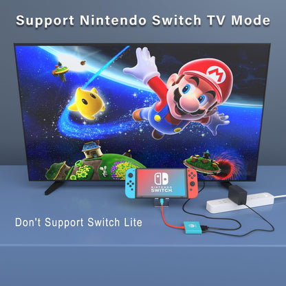 NALENSY Switch Docking Station for Nintendo Switch/OLED/Steam Deck - Portable 4K/60Hz TV Dock Adapter, Blue