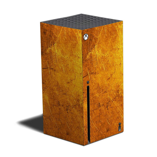 MightySkins Skin Compatible with Xbox Series X - Textured Gold | Protective  Durable  and Unique Vinyl Decal wrap Cover | Easy to Apply and Change Styles | Made in The USA (MIXBSERX-Textured Gold)