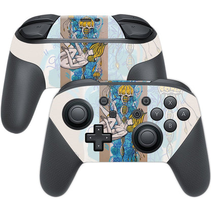 MIGHTY SKINS Nintendo Switch Pro Controller Skin - Fall Into Place, Durable Vinyl Decal, Easy to Apply & Remove, Model NISWPCOI-Fall Into Place