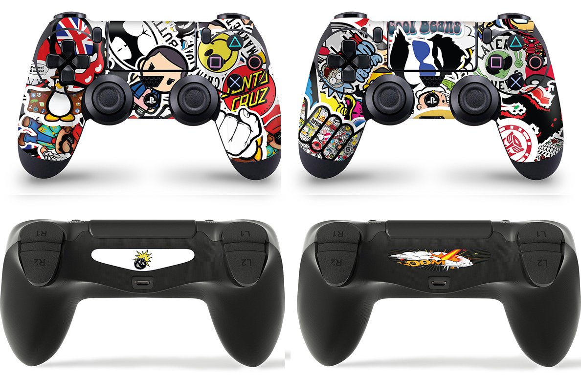 giZmoZ n gadgetZ 2 x STICKERBOMB PS4 Controller Skins - Full Wrap Vinyl Sticker