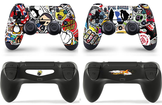 giZmoZ n gadgetZ 2 x STICKERBOMB PS4 Controller Skins - Full Wrap Vinyl Sticker