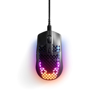 SteelSeries Aerox 3 Super Light Gaming Mouse - 8,500 CPI Optical Sensor - Wired - Black - Model 62599 - Ultra-lightweight Design