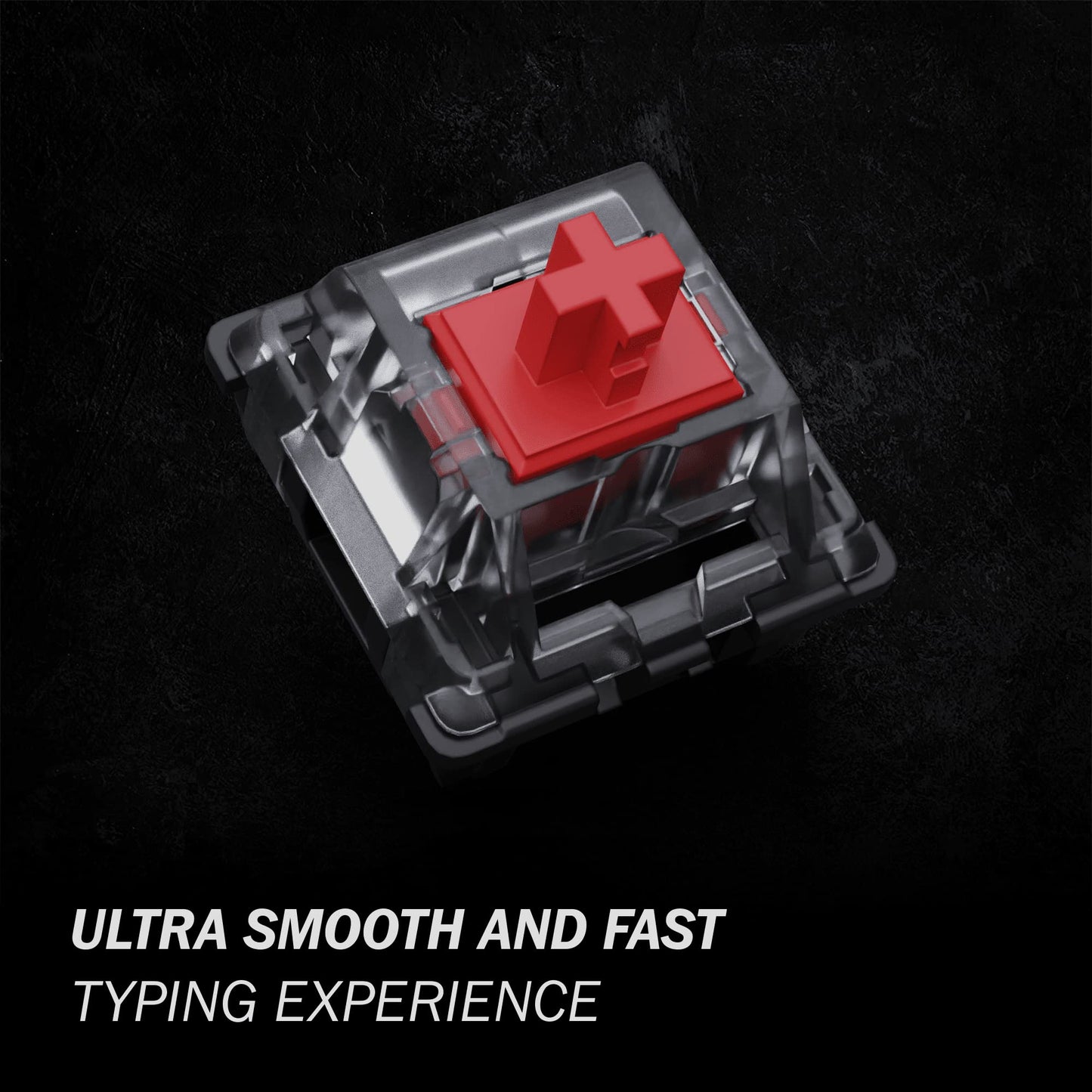 GATERON KS-15 Optical Red Switches | 120 PCS | 45g Force | Linear | Clear Top RGB for Gaming Keyboard