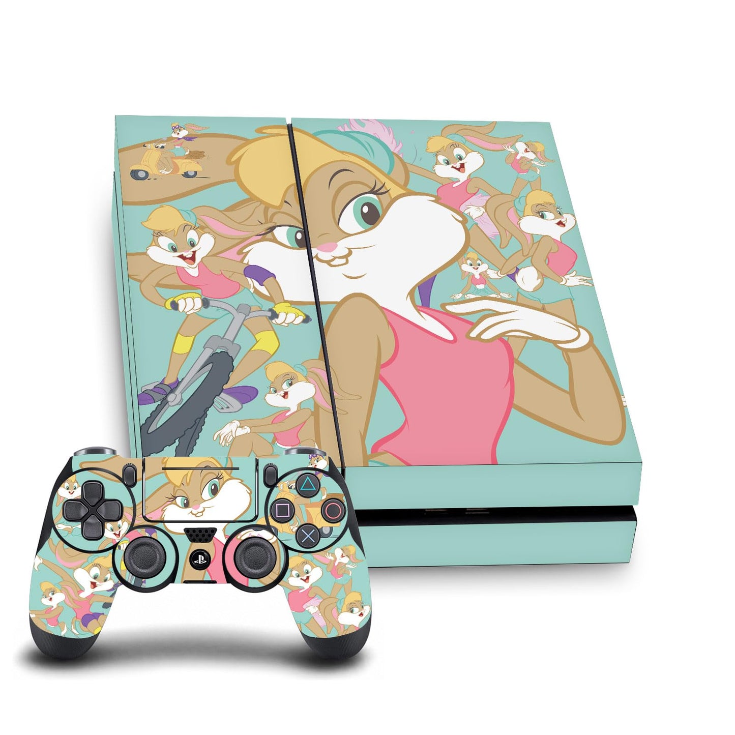 Head Case Designs Officially Licensed Looney Tunes Lola Bunny Graphics and Characters Vinyl Sticker Gaming Skin Decal Compatible With Sony PlayStation 4 PS4 Console and DualShock 4 Controller Bundle