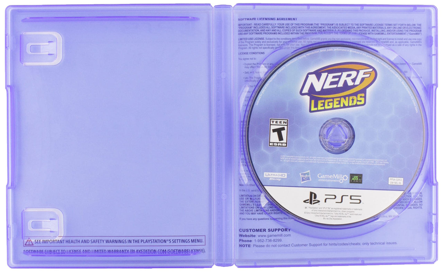 Game Mill Nerf Legends Video Game for PlayStation 5 - Blue and White, Model 856131008589