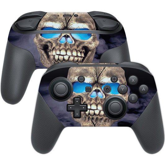 MightySkins Skin Compatible with Nintendo Switch Pro Controller - Psycho Skull | Protective, Durable, and Unique Vinyl Decal wra