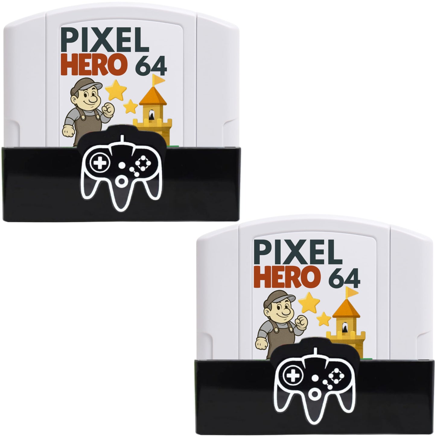 Skywin N64 Game Storage Holder - Organizes Cartridges, Clear/Transparent, 2 Pack