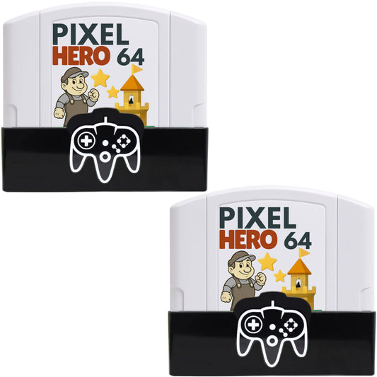 Skywin N64 Game Storage Holder - Organizes Cartridges, Clear/Transparent, 2 Pack