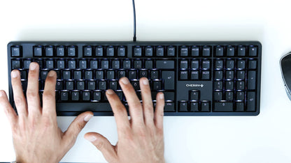 Cherry MX RGB Mechanical Keyboard G80-3000N - MX Red Silent Switch, Full Size, Black for Typists & Programmers