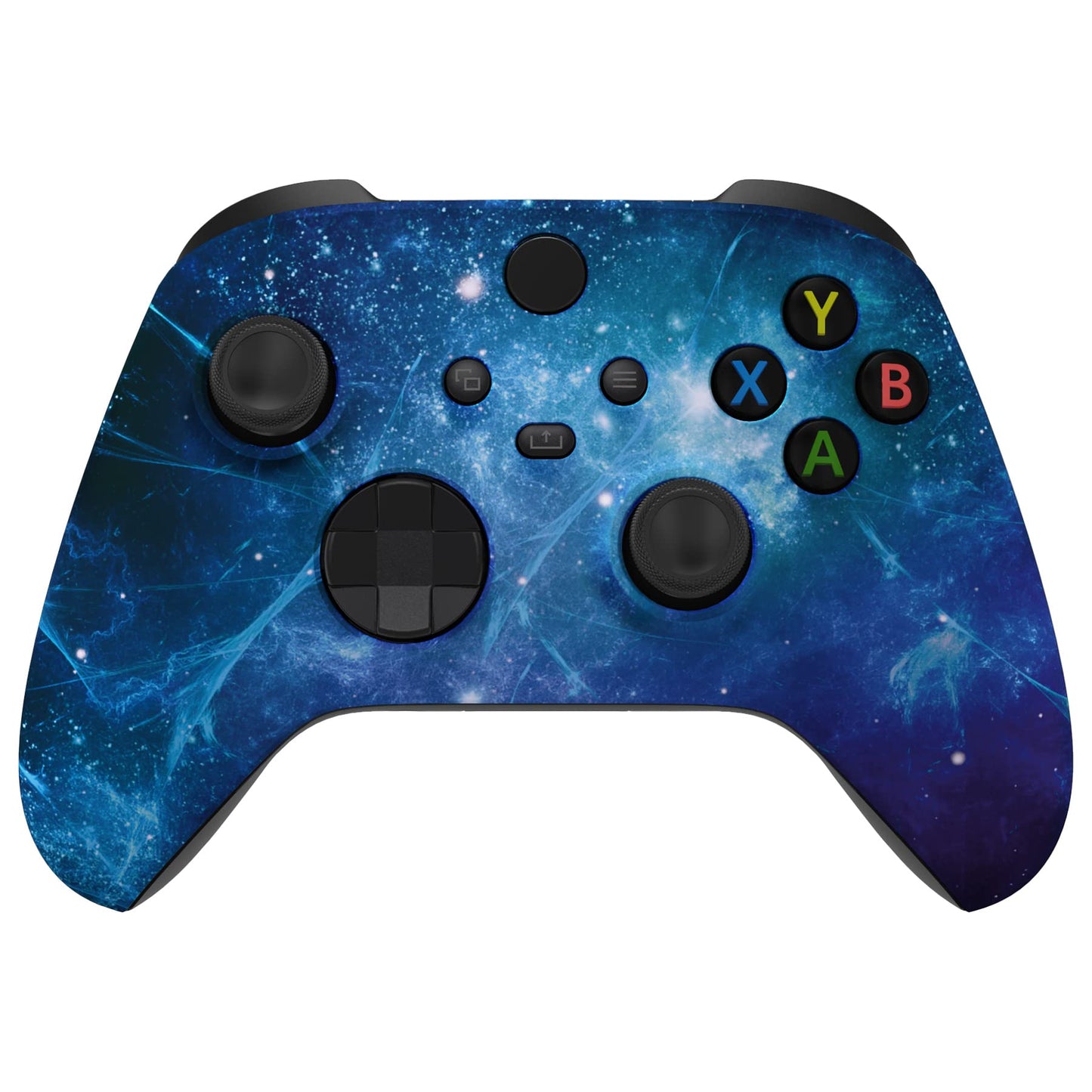 eXtremeRate Custom Shell for Xbox Series X & S Controller, Blue Nebula Replacement Cover Front Housing Cover for Xbox Core Contr