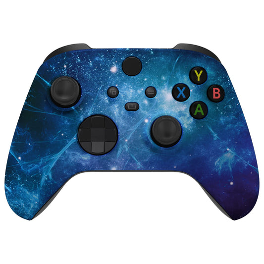 eXtremeRate Custom Shell for Xbox Series X & S Controller, Blue Nebula Replacement Cover Front Housing Cover for Xbox Core Contr