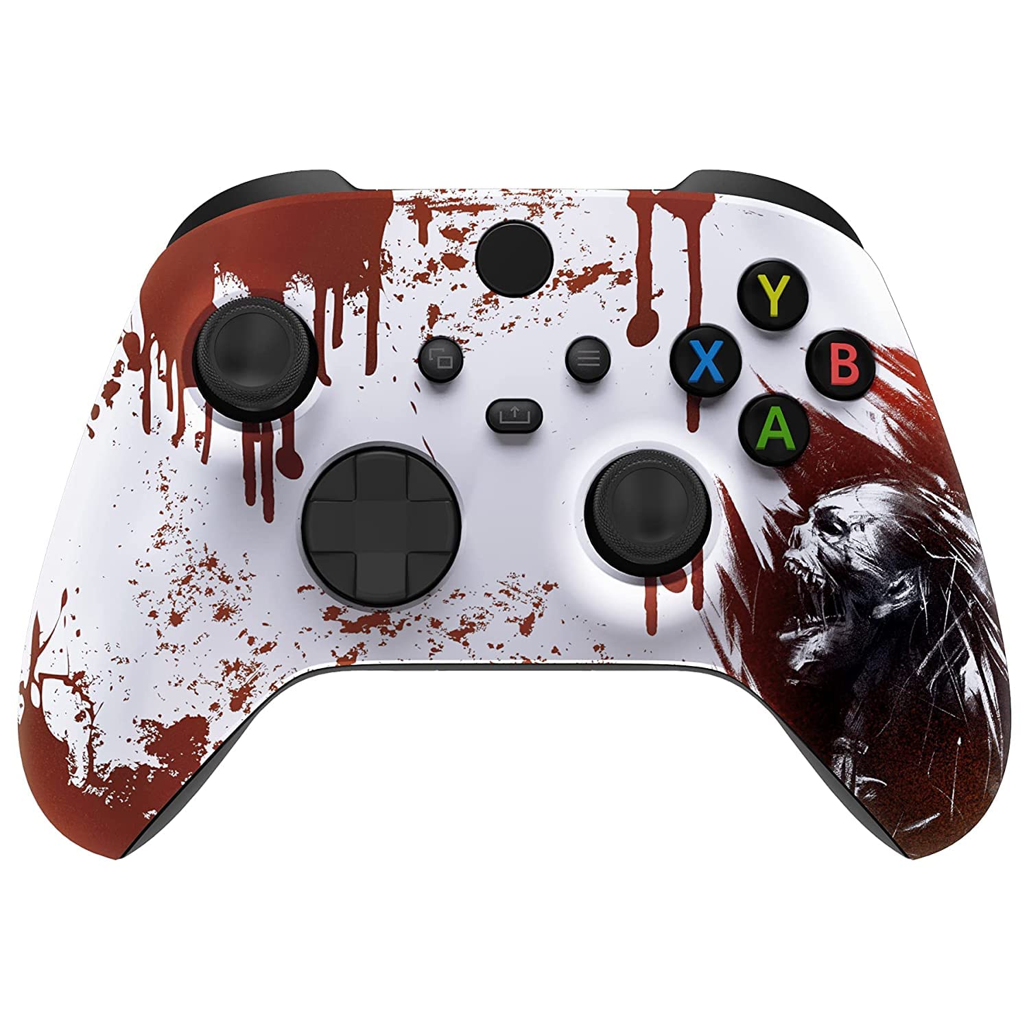 Custom Controllerzz Wireless Controller for Xbox Series X/S & One - Soft Touch Feel - X/S Bloody Zombie Design