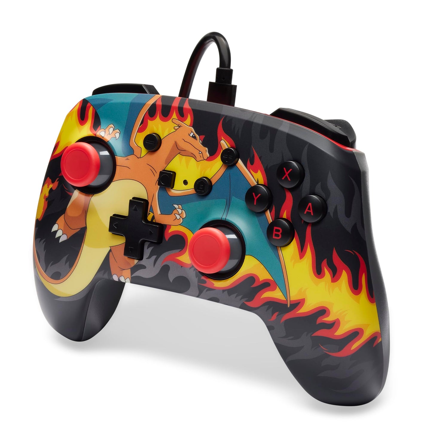 PowerA Enhanced Wired Controller for Nintendo Switch - Charizard Firestorm, NSGP0283-01, Officially Licensed Gamepad