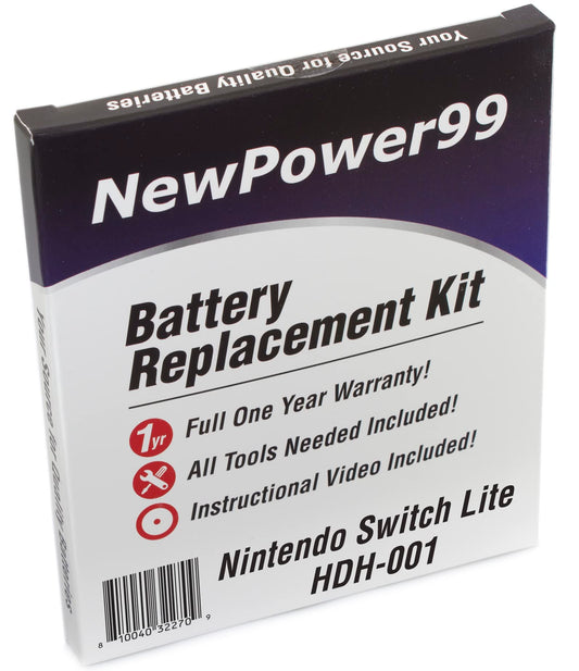 NP99sp NewPower99 Battery Replacement Kit for Nintendo Switch Lite HDH-001 with Tools, Video Instructions and Long Life Battery