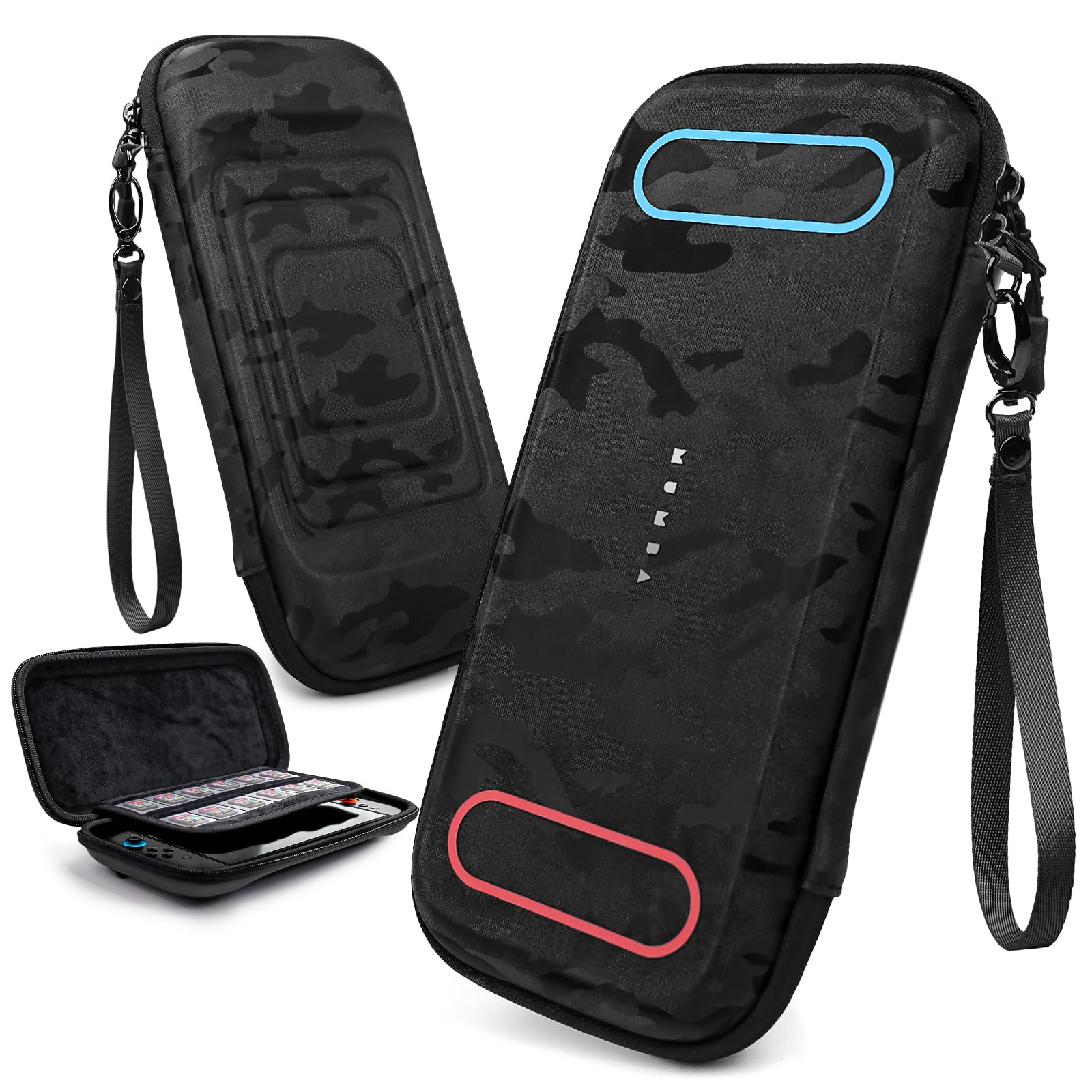 Mumba Slim Carrying Case for Nintendo Switch 2 2025  Hard Shell Protective Carry Bag with 12 Game Cart Slot  Light weight and Portable Travel Case with Dual Zipper and Wrist Strap (Black)
