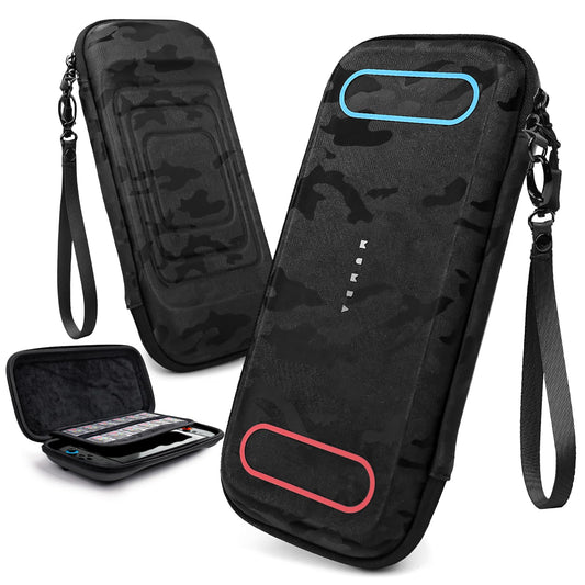 Mumba Slim Carrying Case for Nintendo Switch 2 2025  Hard Shell Protective Carry Bag with 12 Game Cart Slot  Light weight and Portable Travel Case with Dual Zipper and Wrist Strap (Black)