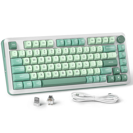 Redragon K681 Wireless Mechanical Keyboard  Gasket Mounted RGB Gaming Keyboard with Volume Knob  MDA-Profile  Pre-Lubed Linear Switches  81 Keys 75% Tri-Mode Hot Swappable for PC/Xbox/Ps4/5