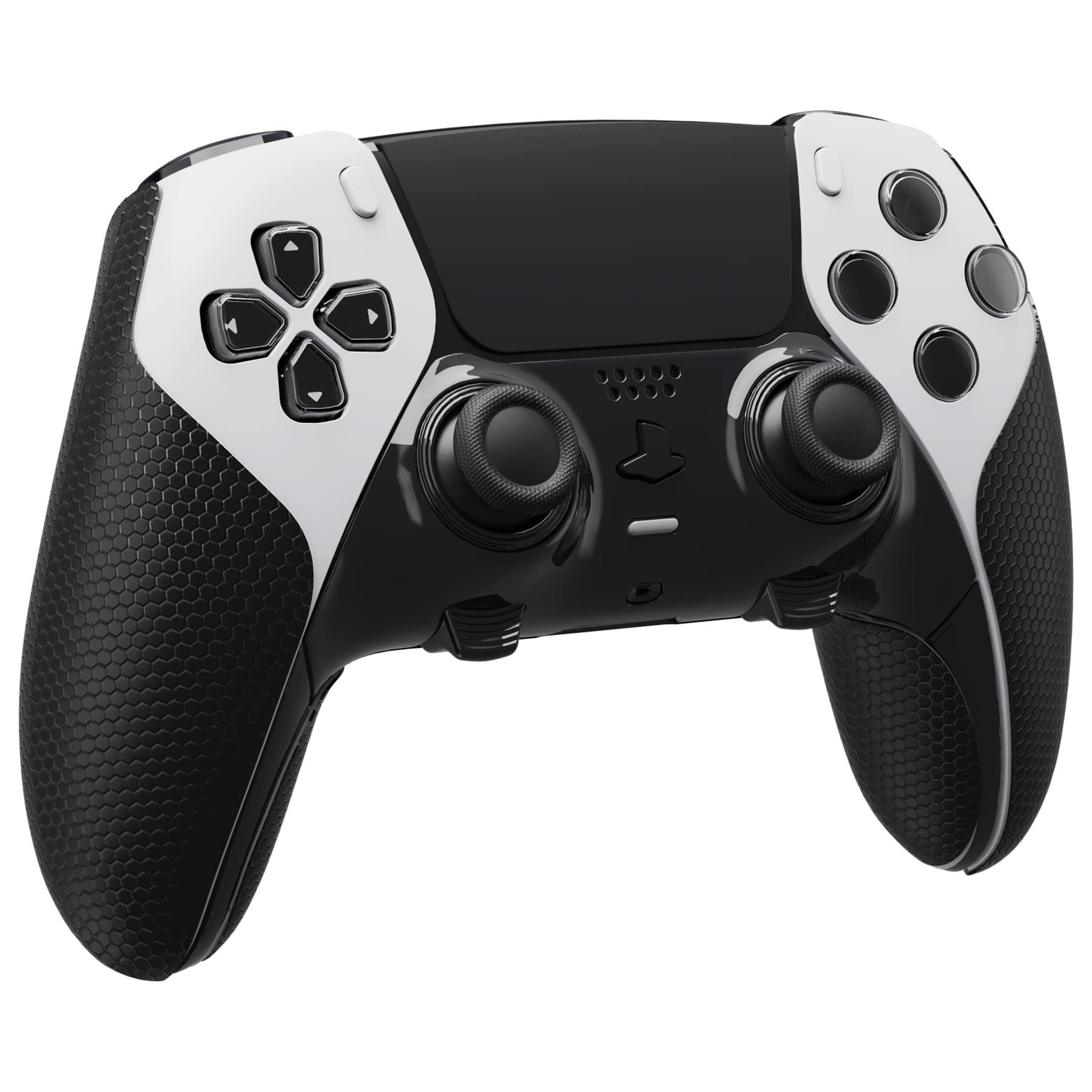 playvital Anti-Skid Sweat-Absorbent Controller Grip for ps5 Edge Wireless Controller  Professional Textured Soft PU Handle Grips Anti Sweat Protector for ps5 Edge Controller - Black