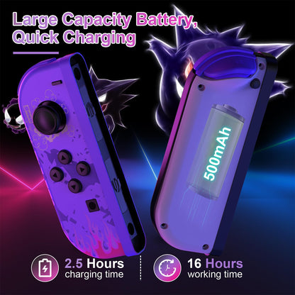Kipylca Wireless Nintendo Switch Joycon Controller - Purple, 6-Axis Gyro, Vibration, Motion Control, Wake-up, Screenshot