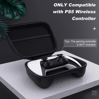 MoKo PS5 Controller Carrying Case, Hard Shell EVA Protective Cover, Black, Model P840034661187