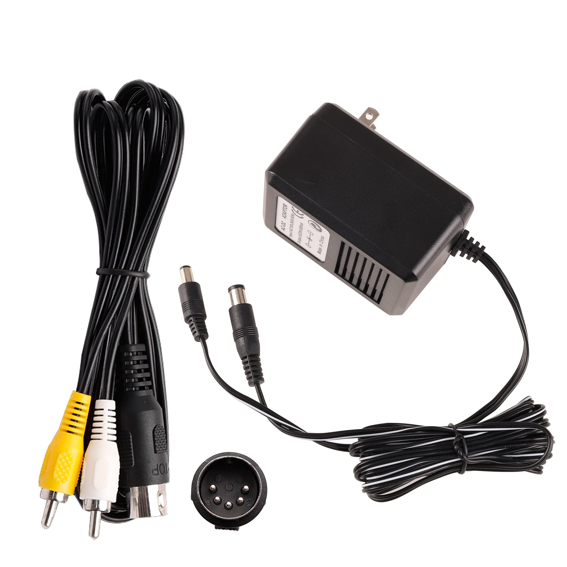 CUENSTOP Power Supply and AV Cable for Genesis 1  AC Power Cord and Audio Video RCA AV Cable Compatible with SEGA Genesis 1 Console Bundle Set  ONLY Original MK1601 First 16 Bit Version
