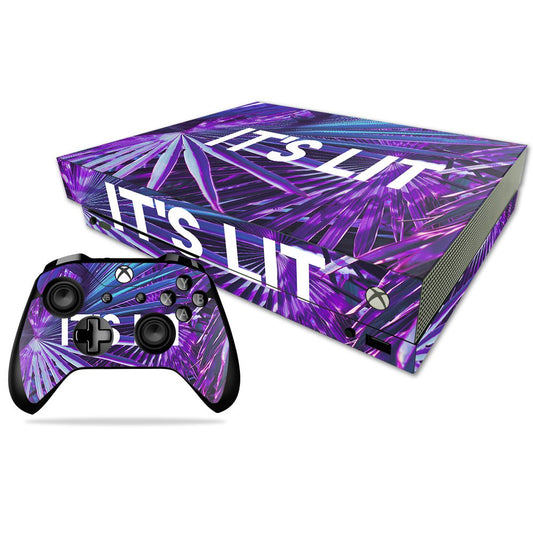 MIGHTY SKINS Xbox One X Skin - Its Lit | Durable Vinyl Decal Wrap | Easy Apply/Remove | Model: MIXBONXCMB-Its Lit