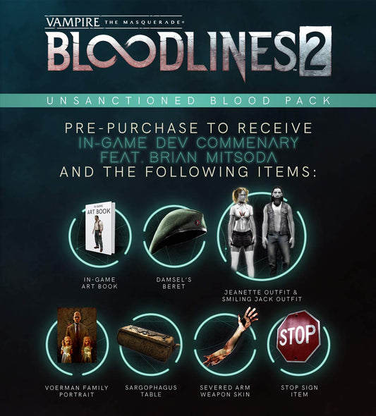 Deep Silver Vampire: The Masquerade - Bloodlines 2 Unsanctioned Edition for PlayStation 4, Model 18408