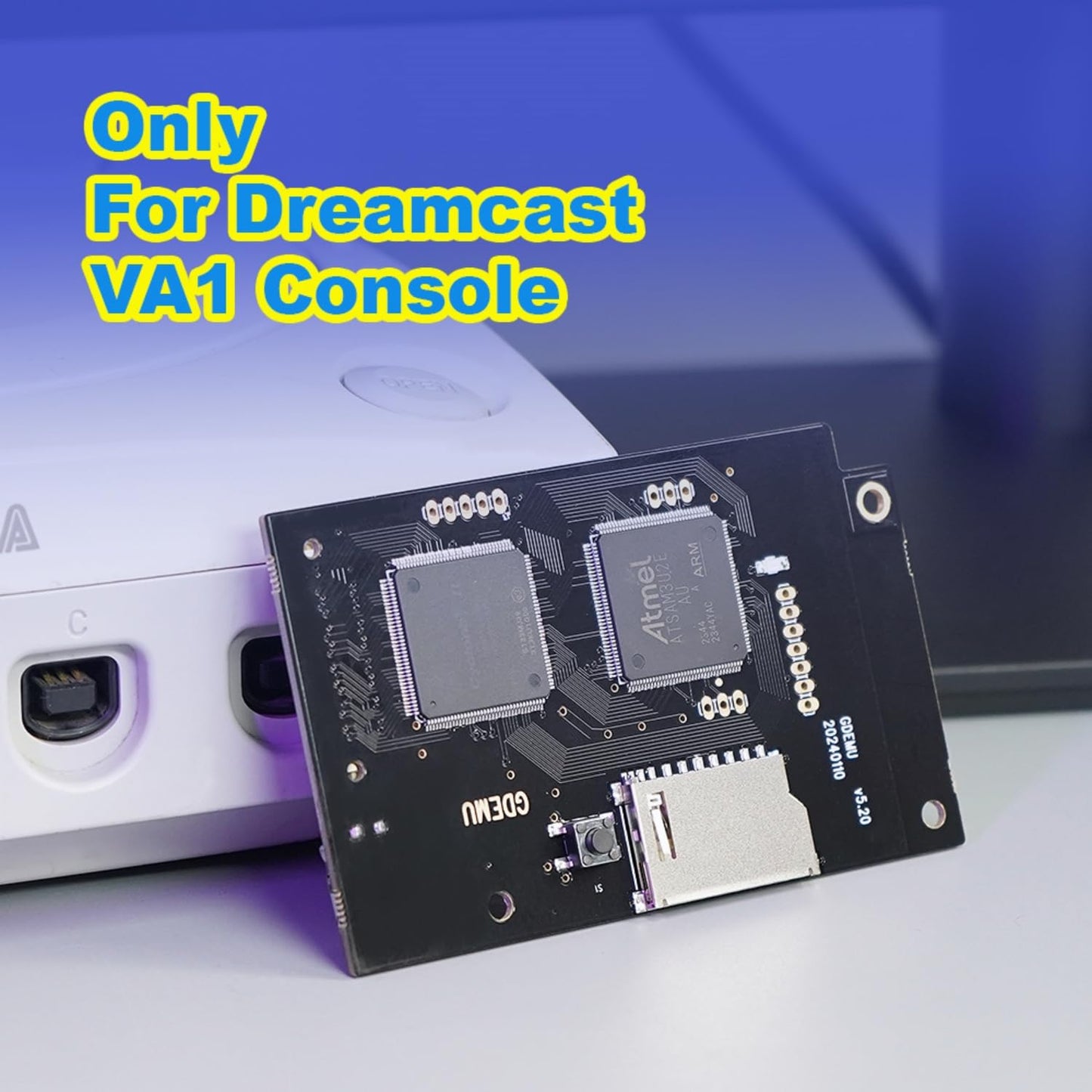 BITFUNX GDEMU V5.20b Optical Drive Simulation Board for SEGA Dreamcast VA1 with 32GB Card - Black
