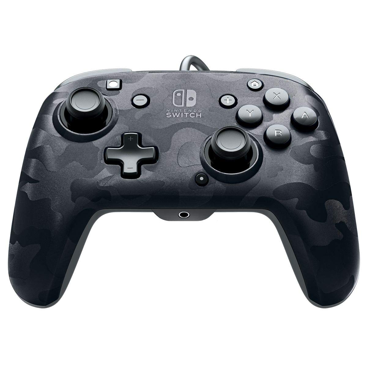 PDP Gaming Faceoff Deluxe + audio Wired Controller Faceplate: Black Camo - Nintendo Switch