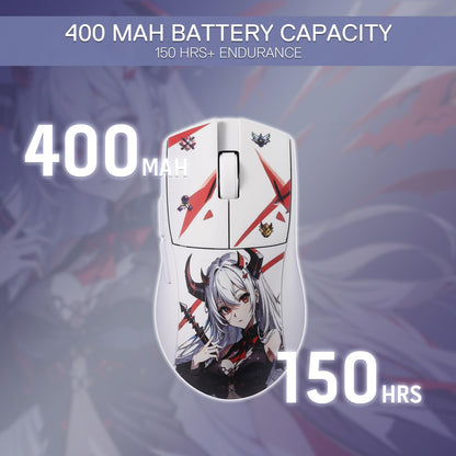 Redragon M916AK PRO Anime Gaming Mouse - 42G Ultra-Light, 26K DPI, Ergonomic Grip, Programmable Buttons, WT-SE Color