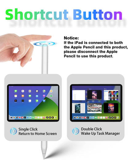 Gnanlen iPad Pencil 2nd Generation, Magnetic Wireless Charging, White, Model Pencil-01, Compatible with iPad Pro, Air, Mini