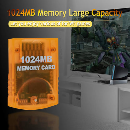 Mcbazel Memory Card 1024MB for Gamecube & Wii - Orange, Model thi-wii-010020