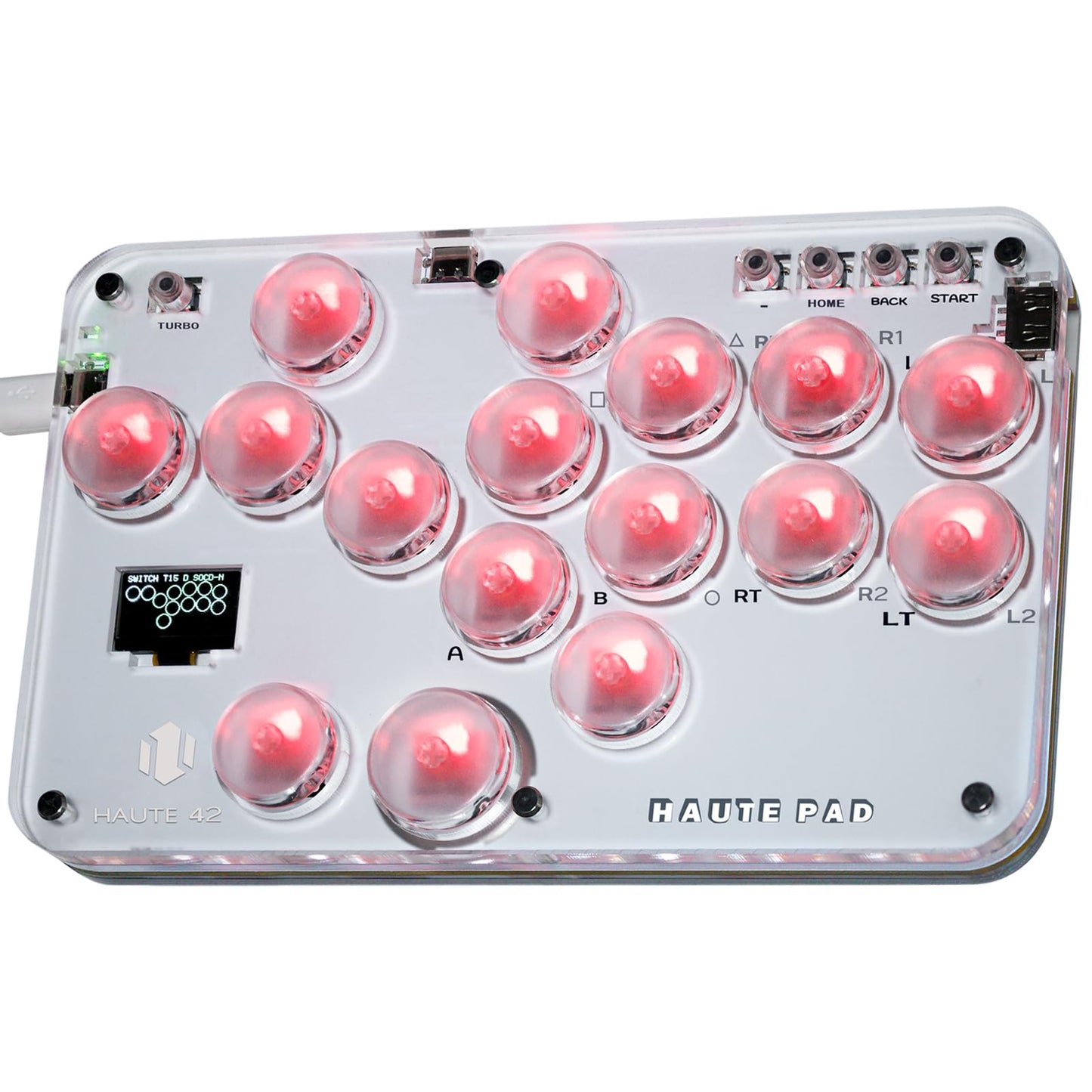 Sehawei Arcade Stick S16 - All-Button Gamerfinger, Custom RGB & Turbo Functions for PC/PS3/PS4/Switch - Supports Hot Swap & SOCD