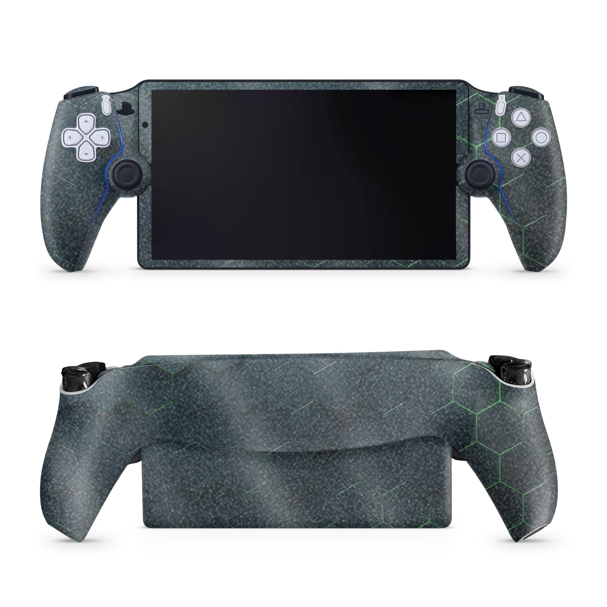 Glossy Glitter Gaming Skin Compatible with PS5 Portal Remote Player - Acid Hex - fine 3M Vinyl Protective Wrap Decal Cover - Easy to Apply | Crafted in The USA by MightySkins