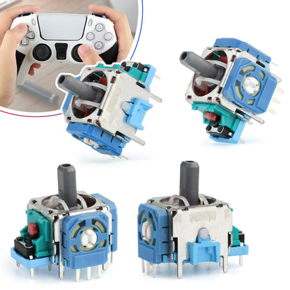 YWLRONG 3D PS5 Joysticks Replacement - Blue-4 Thumbsticks for PS5 Controller (4PCS)