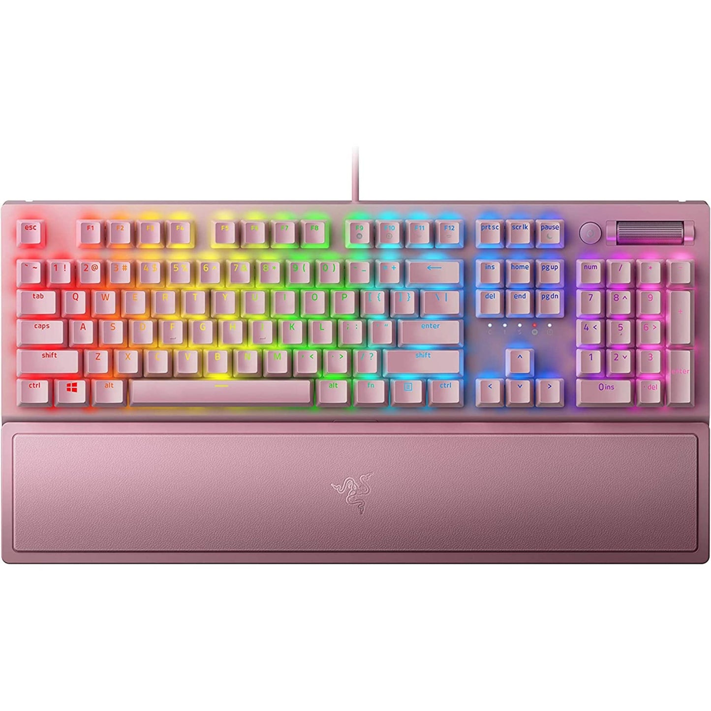 Razer BlackWidow V3 Mechanical Gaming Keyboard - Green Switches, Chroma RGB, Compact, Quartz Pink, Model RZ03-03541800-R3M1
