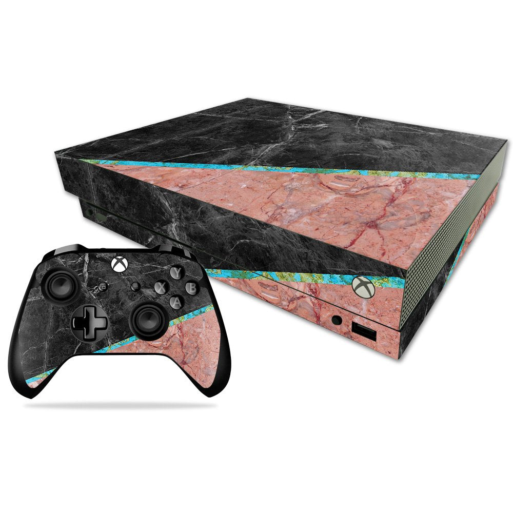 MIGHTY SKINS Xbox One X Skin - Cut Marble Vinyl Decal Wrap, Durable & Protective, Easy to Apply, Model MIXBONXCMB-Cut Marble