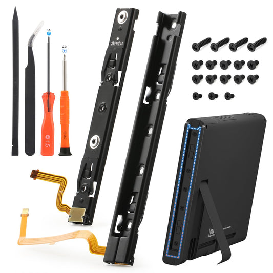 YWLRONG Slide Rail Bar Replacement for Nintendo Switch - Left & Right with Flex Cable - NS-Slide Rail Accessories