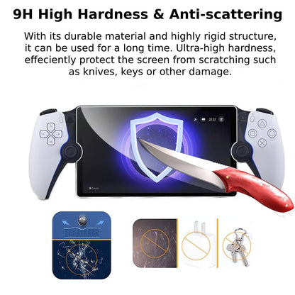 HCHNH Tempered Glass Screen Protector for PS5 Portal - 2 Pack, Military Grade, Transparent, Model XKOSIS
