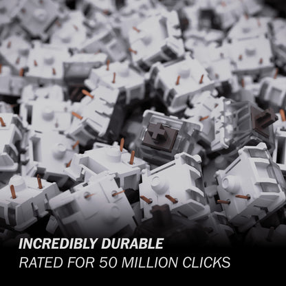 GATERON KS-9 RGB Mechanical Key Switches - Clear Top, 65 Pcs, Brown, MX Type