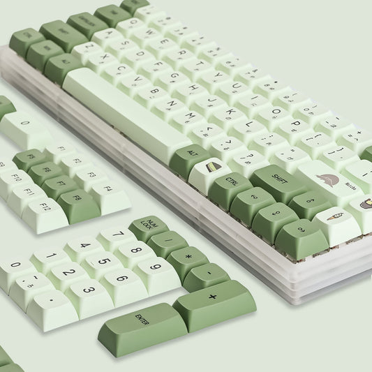 Ussixchare PBT Matcha Keycaps Set - 122-Key XDA Profile Dye-Sub ANSI Layout for Cherry MX Keyboard