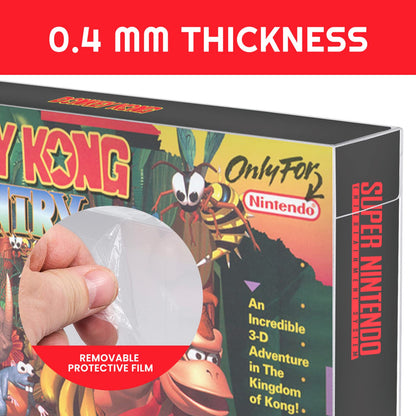 EVORETRO Video Game Box Protectors for SNES & N64 - 0.40MM Clear PET Holders, Pack of 25
