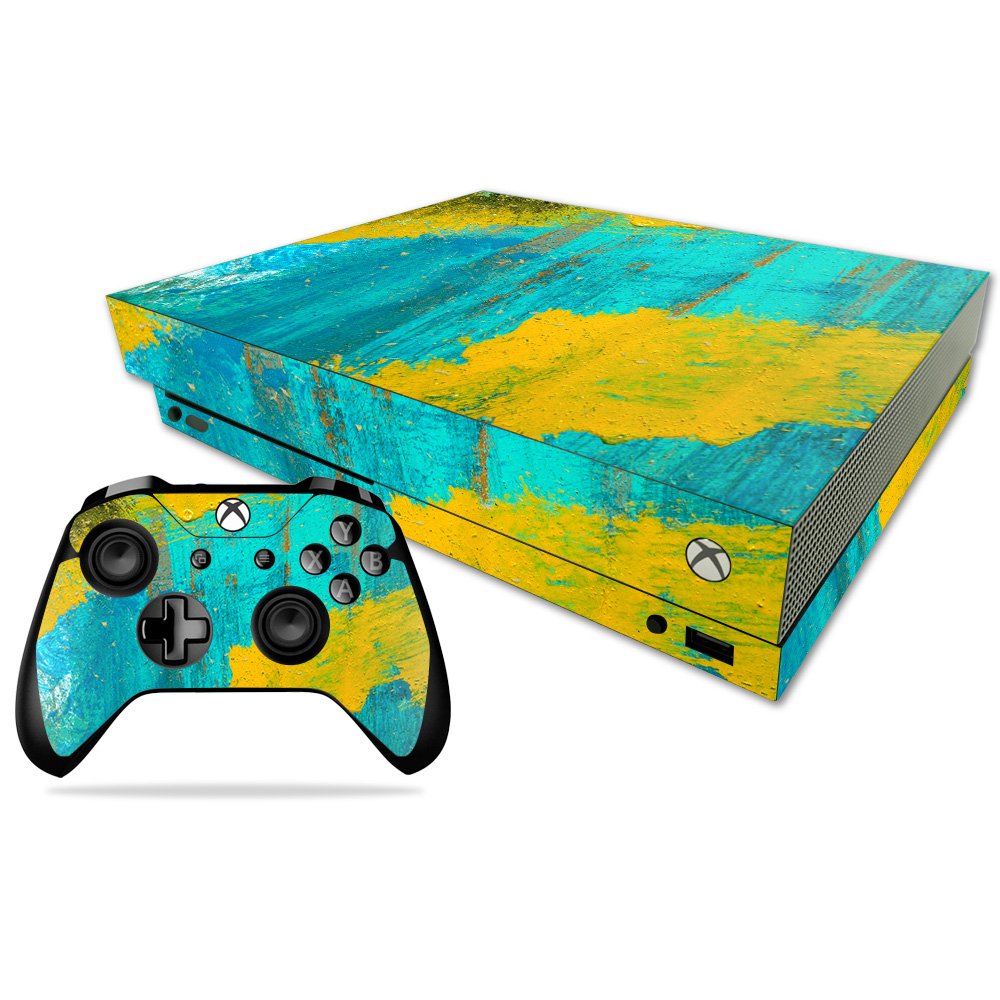MIGHTY SKINS Xbox One X Skin - Acrylic Blue Vinyl Decal Wrap, Durable & Unique, Easy Apply/Remove, Model MIXBONXCMB-Acrylic Blue