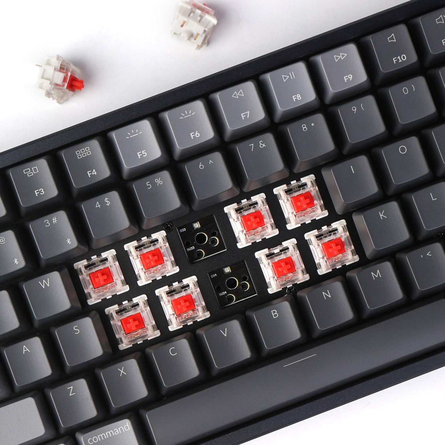 Keychron K4 RGB Mechanical Keyboard, 96% Layout, Bluetooth/USB Wired, Gateron G Pro Red Switch, Model K4J1
