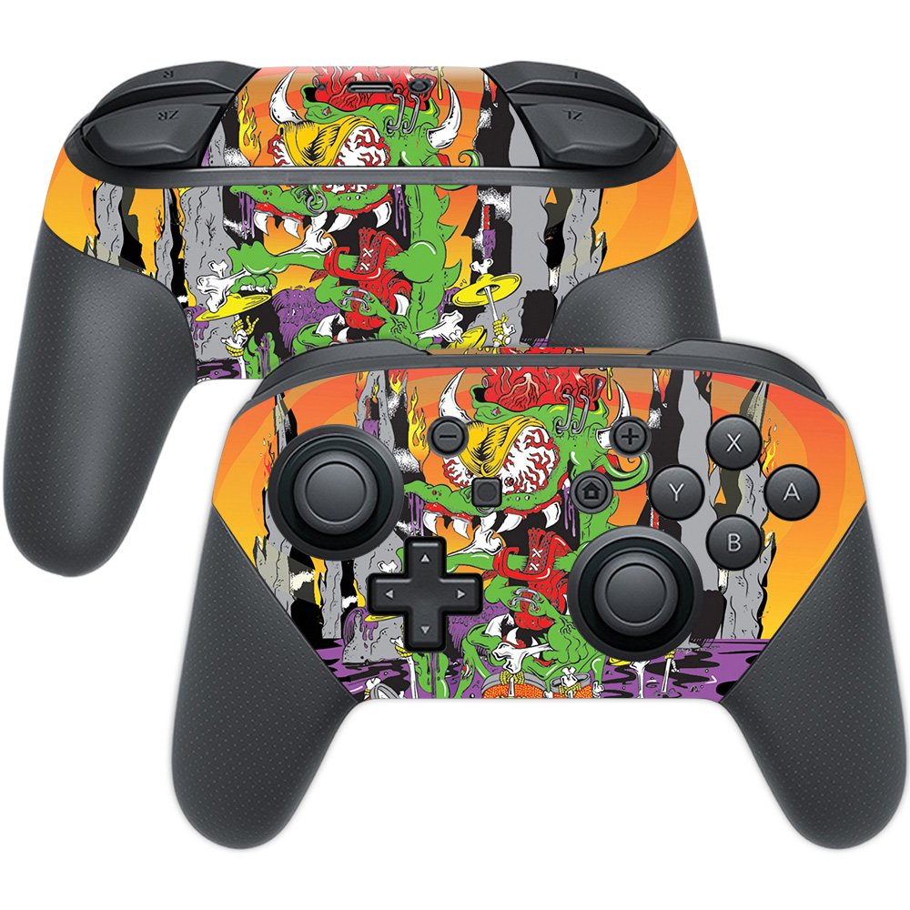 MIGHTY SKINS Nintendo Switch Pro Controller Skin - Dragon Fantasy, Durable Vinyl Decal, Easy to Apply & Remove, Model NISWPCOI-Dragon Fantasy