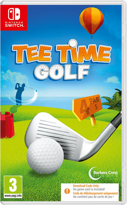 NINTENDO SWITCH Tee Time Golf - Download Code in Box - Fun Golf Game for Switch